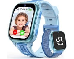 Ralio R5 Plus Smartwatch kinderen 4G met HD Camera - gps horloge kind met simkaart - 1.83 Inch HD Curved Display - GPS Tracker - Videobellen - SOS Noodoproep - Voor Jongens en Meisjes - Roze/Zwart/Blauw