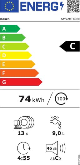 Bosch SMV2HTX06E - Inbouw Vaatwasser - 13 Couverts - Serie 2 - 60 cm - EcoSilence Drive — thumbnail 2