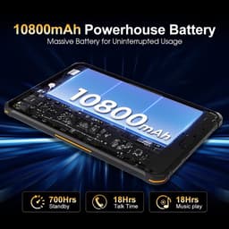 SnelShoppen - Rugged Outdoor Tablet 10.1 Inch, 20GB + 256GB/1TB, IP68/IP69K Waterdicht, Android 14, 10800mAh Batterij, Dual SIM/4G LTE/5G — thumbnail 3