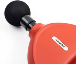 SnelShoppen - Massage Gun met 4 Snelheden en 4 Massagekoppen, Oplaadbaar via USB Type C, Rood, Ideaal voor Spierontspanning en Herstel — thumbnail 3