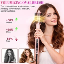 9 in 1 Föhnborstel Airstyler met LCD-display, Heteluchtborstel met afneembare Auto-Wrap krullers, volumeborstel & stijlborstel, 1400W ionen haarstyler, 3 temperatuurstanden voor alle haartypes — thumbnail 5