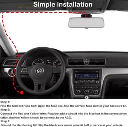 OUYLAF Dashcam hardwire kit - dashcam hardwire kit usb-c- dashcam accessoires - V-antrue hardwire stroomkit - 12V-24V naar 5V auto-oplader - netsnoer — thumbnail 5