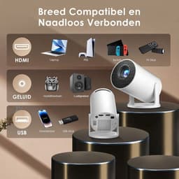 SP® Mini Beamer - Videoprojector - Kleine Mobiele Telefoonprojector - Wit - 10cm x 10cm x 17cm — thumbnail 5
