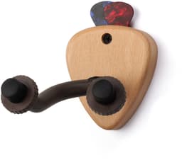 YONO Gitaar Muurbeugel met Plectrum Houder - Wandhouder Hout - Verstelbare Gitaarhouder voor Akoestische, Elektrische en Basgitaar - Ophangsysteem - Standaard — thumbnail 1