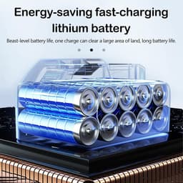 Thijox - Accu-grondhak 21 V, Elektrische Tuinfrees met 2 Accu's, 3000 mAh, 4 Metalen Messen, 10 cm Werkbreedte en Diepte, Ideaal voor Tuinonderhoud — thumbnail 3
