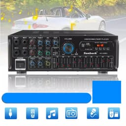 Sunbuck 2000W High-Fidelity Bluetooth Digitale Stereo Versterker - Bluetooth Versterker voor Thuis & Auto - AS-336BU Europese Standaard - Hoog Vermogen - Zwart — thumbnail 3