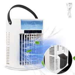 HomeGoodies - Airco - Aircooler - Mini airconditioner - Draagbaar - 7 Kleuren Nachtlamp - Voor Slaapkamer, Kantoor & Camper — thumbnail 2