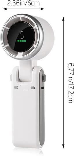 Draagbare ventilator, mini oplaadbare ventilator, kleine stille turboventilator met instelbare snelheid, koelventilator voor kamperen, sporten en reizen (C) — thumbnail 3