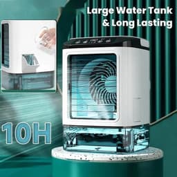 Aircooler - Luchtkoeler - Airconditioning - met IJsbox - met 900ml Water Tank - Koelelementen - Airco - 3 Snelheden - Wit — thumbnail 4