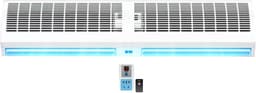 Afstandsbediening Wandventilator - Luchtgordijn Ventilator - Luchtstromen Creëren - Volledig Metalen Behuizing - 100cm - Wit — thumbnail 1