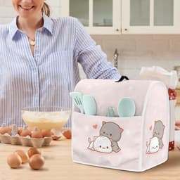 Mixerhoes Keukenmachine - Apparaathoes Stofhoes - Keuken Organisatie - Met Opbergvak - 37 cm Hoog - Kattenprint — thumbnail 4