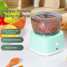 Mini Keukenmachine - Keukenmolen Hakapparaat - Maaltijden Bereiden - Antislip Beveiliging - 1.0 Aantal - Groen — thumbnail 2