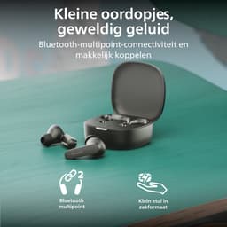 PHILIPS TAT2100BK/00 - True Wireless Oordopjes - Bluetooth 6.0 - 36 Uur Accuduur - 4 Microfoons - SecureFit Pasvorm - IPX4 - Multipoint - Zwart — thumbnail 5