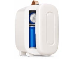 Mini Koelkast 5L – 6 Blikjes – AC/DC/USB – Fluisterstil onder 28dB – Draagbaar – Slaapkamer, Auto & Kantoor – Wit