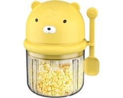 Draadloze Keuken Chopper - Mini Hakmolen - Voedselbereiding Versnellen - Vaatwasmachinebestendige Onderdelen - 350 ml - Geel