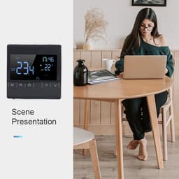 Digitale Thermostaat - Slimme Regelaar - Verwarming Instellen - App Bediening - AC85-250V - Zwart — thumbnail 3
