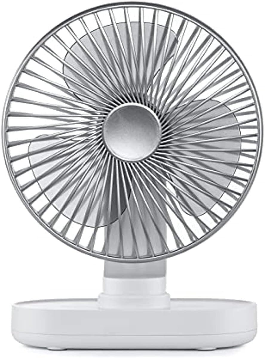 Tafelventilator Oplaadbaar – Stille Ventilator – 4 Snelheden – 90° Oscillatie – 4000 mAh — afbeelding 1