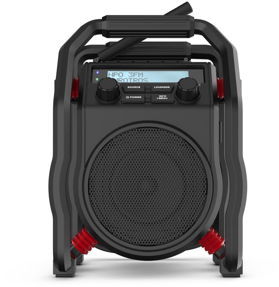 PerfectPro UBOX400R - Bouwplaats Radio - FM - DAB+ - Bluetooth - Oplaadbaar - AUX - UB400R2 — afbeelding 1