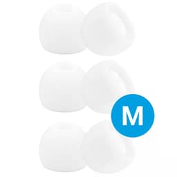 3 Pack Siliconen Medium (M) Dopjes Oordopjes Vervanging Tips Flexibele Eartips Oortips Geschikt voor Oordopjes / Headsets Wit — thumbnail 1