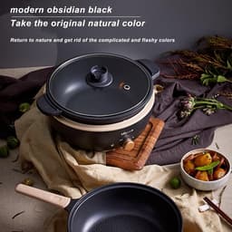 Elektrische Slowcooker - Multicooker Stoofpot - Gerechten Bereiden - Split Ontwerp - 3 Liter - Zwart — thumbnail 2