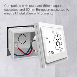 SnelShoppen - Wi-Fi Thermostaat Programmeerbaar met Touchscreen voor Koeling en Verwarming - Compatibel met Alexa, Google Home, IFTTT - Voor 2 en 4 Tu — thumbnail 1