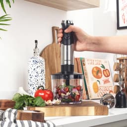 Keukenmachine Set - Mixer Hakker - Maaltijden Bereiden - Variabele Snelheid - 500ml Kom - Zwart — thumbnail 5
