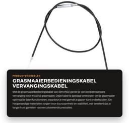 Grasmaaierbedieningskabel 1,4 M - Vervanging - Tuingas - Tractiemotor - Hoogwaardig Rubber/Staal - Flexibel en Duurzaam - Bedieningskabel — thumbnail 1