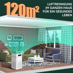 Luchtreiniger met negatieve ionensterilisatie en formaldehydefilter, draagbaar, slim, stil en met USB-ontgeuringsfunctie. — thumbnail 2