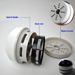 KZQ Stille mini bureaustofzuiger met USB - Draagbare kruimelverwijderaar voor bureau toetsenbord en tafel - Verwijdert haren stof en kleine restjes - Zwart-wit — thumbnail 3