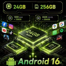 Robuuste Smartphone - CUBOT Kingkong ES 5 - 6,88" 120Hz - 12GB RAM - 128GB ROM - 7000 mAh 33W - Android 16 - 4G Dual SIM - IP68/IP69K - NFC - GPS - 2026 nieuw - Grijs — thumbnail 2