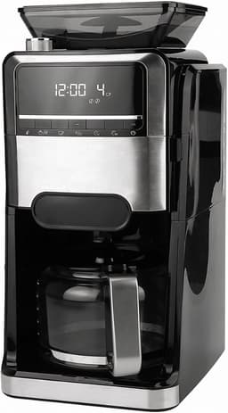 SNJY® Koffiemachine met Bonen - Volautomatische Koffiemachine - Espressomachine - Koffiezetapparaat Bonen - 1400W - Zwart — thumbnail 4