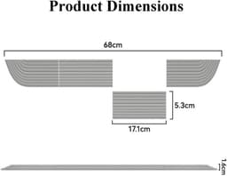 robotstofzuiger, drempelhelling, zuigrobot, drempelhelling, drempelhelling, rubber, antislip en slijtvast, voor robotstofzuiger-klim-/hefinrichting (grijs, 68 x 5,3 x 1,6 cm) — thumbnail 2