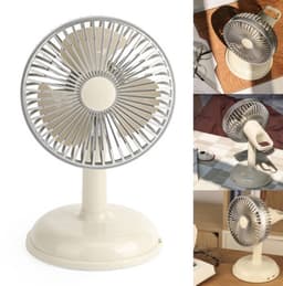 Vintage Dailygoody Ventilator - Lichtgeel USB-Oplaadbaar — thumbnail 1