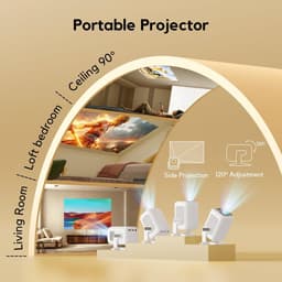 SnelShoppen - 4K Projector met WiFi 6 en Bluetooth 5.2 - Draagbare Projector met Native 1080p Resolutie, Autofocus, 120° Automatische Keystone Correct — thumbnail 5