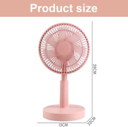 Oscillerende tafelventilator, oplaadbaar, stil, praktisch, geschikt voor thuis en school — thumbnail 3