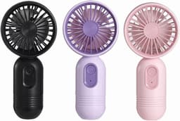 Ventilatoren - Mini draagbare ventilator 3-pack - met 3 snelheden en USB-oplaadbare wimperventilator voor stijlvolle meisjes, kinderen, vrouwen, mannen, kantoor — thumbnail 1