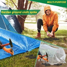 SnelShoppen - 100 Robuuste Luchtmaaier Haken - Weerbestendige Plastic Pegs voor Grasmaaier Kabels - Geschikt voor Tuin en Buitengebruik — thumbnail 4