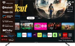 KOORUI K65N3UQ-T8 65 inch 4K UHD QLED smart tv met Tizen OS, randloos ontwerp, Dolby Audio, premium metalen afwerking, gemonteerd in Nederland — thumbnail 1