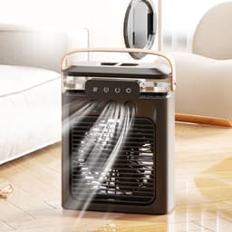 Mini draagbare airco-ventilator / stille aircooler en bureauventilator – USB-oplaadbaar, compacte persoonlijke koelventilator — thumbnail 4