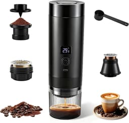 SnelShoppen - Draagbare Espressomachine Klein 20 Bar, 3-in-1 Mini Koffiemachine voor Cups & Maling, Accu 7800mAh USB-C, Mobiele Koffiemachine voor Cam — thumbnail 1
