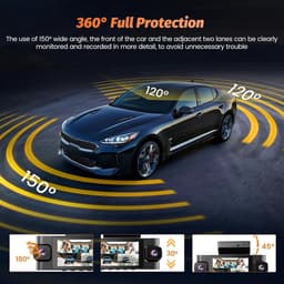 SnelShoppen - 4-kanaals Dashcam voor Auto met 2K Resolutie, WiFi 5G, 24-uurs Parkeerbewaking, G-sensor, Nachtzicht, Inclusief 64 GB TF-kaart & Achteru — thumbnail 2