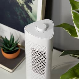 Torenventilator 33 cm met 3 Snelheden – Stil, Draagbaar en 75° Oscillerend – Wit — thumbnail 4