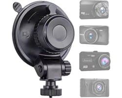 SnelShoppen - Sportway S501 Dash Cam Zuignap Houder - Vervangbare Hinge voor Diverse Dashcams - Compact en Verbeterde Zichtlijn