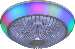 38 cm Plafondventilator met RGB-LED verlichting - App-bediening - 3 kleuren + RGB-wissel - dimbaar met timer (1/2/4 uur) - geruisloos - 7 transparante ABS-bladen — thumbnail 2