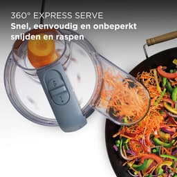 Keukenmachine 650W – Compacte Foodprocessor – Hakken, Snijden, Mengen en Raspen – Direct Serveren – Vaatwasserbestendig — thumbnail 2