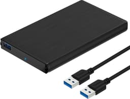 Ultra Slim USB 3.0 2,5 tommer 6,35 cm SATA eksternt aluminium-harddiskkabinet i aluminium [Sort] (EC-UK30) — thumbnail 1