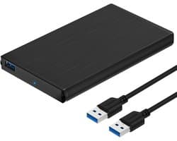 Ultra Slim USB 3.0 2,5 tommer 6,35 cm SATA eksternt aluminium-harddiskkabinet i aluminium [Sort] (EC-UK30)