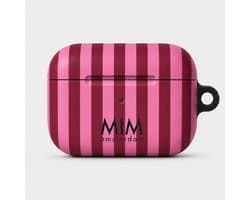 MIM Amsterdam - Sugar rush - Geschikt voor AirPods Pro 2 - AirPod hoesje - Strepen print - AirPod hoesje met print - Shockproof- Cover voor AirPods - Trendy AirPod case