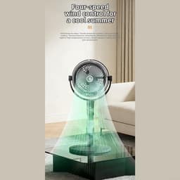 Nevelventilator Staand - Verkoelende Mist - Buiten Koelen - Afstandsbediening Timer - 94 cm Hoog - Wit — thumbnail 3