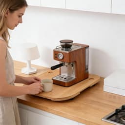 Keukenmachine Onderstel - Apparaat Rolplank - Keukenwerk Stroomlijnen - Soepele Beweging - 36x28cm - Houtkleur — thumbnail 2